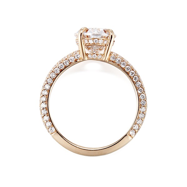 18K Oval Diamond Ring